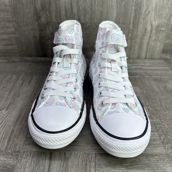 Converse CTAS White Multicolored Kids size 3 Shoes - Picture 4 of 8